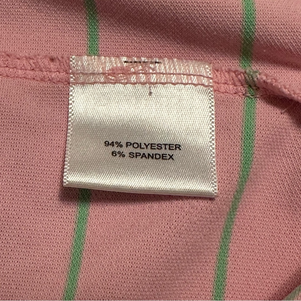 Peter Millar Summer Comfort Men’s Large Pink and Green Polo Shirt - Picture 3 of 5